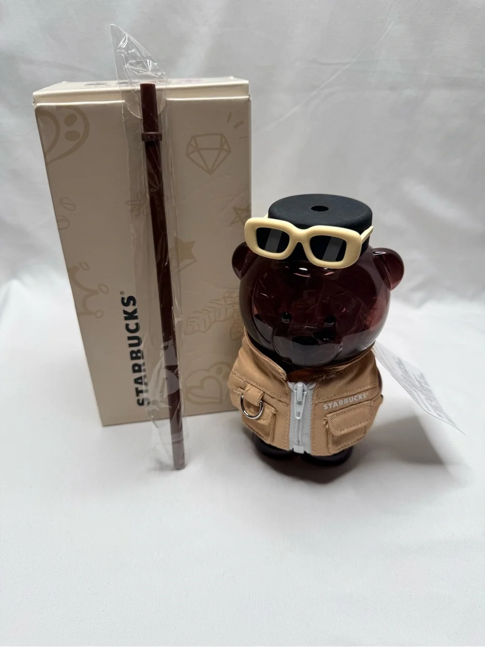 Starbucks Shanghai 2026 Bearista Bear Glass Cup - NWT Rare Asia Exclusive